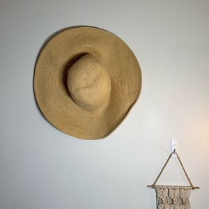 Elegant Tan Wide-Brimmed Hat